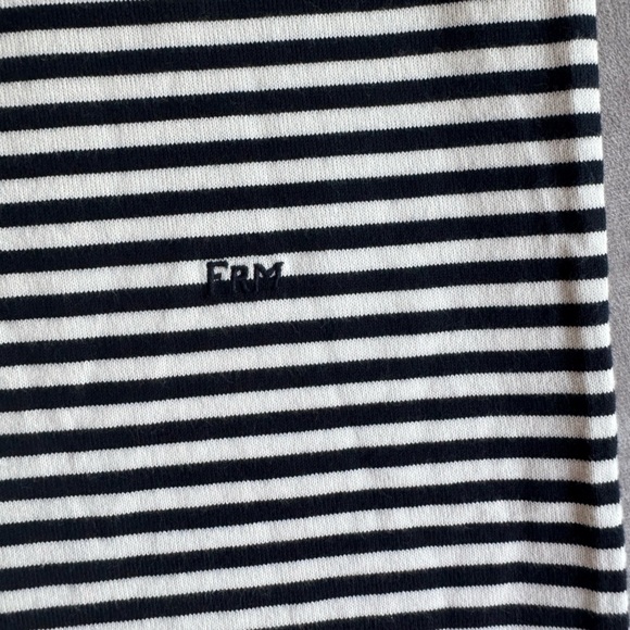 Frame Denim Black and White Striped Tee - Picture 8 of 10
